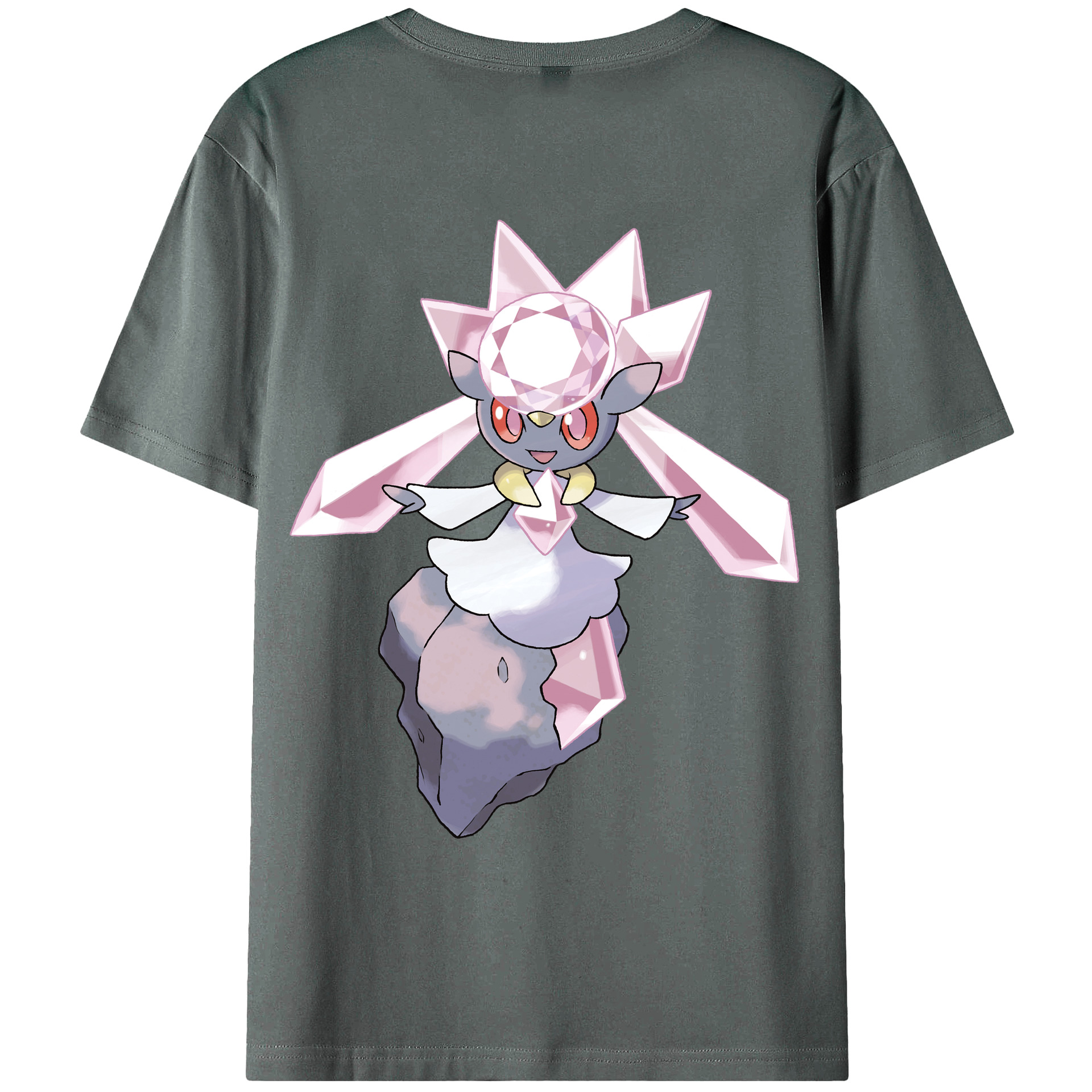 （画像用） ポケットモンスター Pokémon 綿100％ メンズ半袖Tシャツ（バックプリント） 通気性